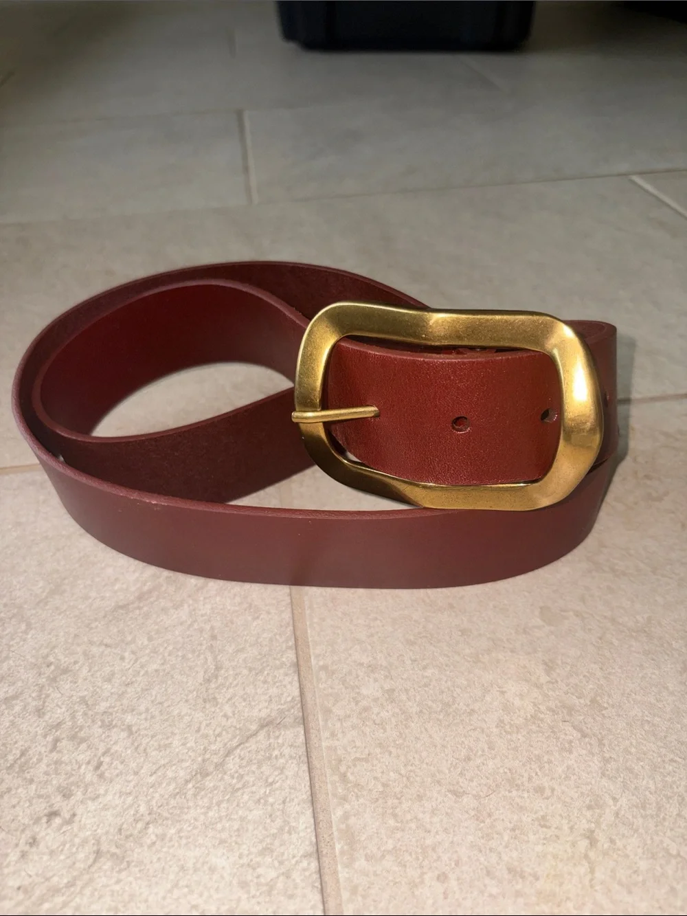 Anthropologie Brown Buckel Belt